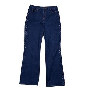 NYDJ Tummy Tuck 12 Jeans Embellished Rhinestone Concert Rodeo Party
